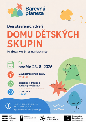 Den otevřených dveří Domu dětské skupiny v Hrušovanech u Brna